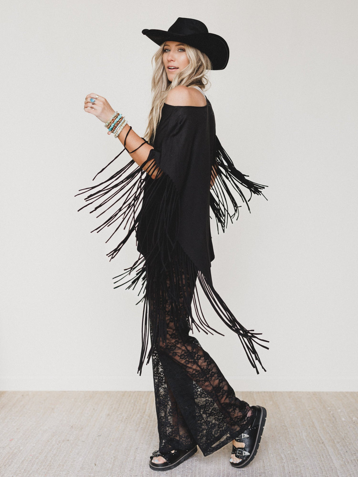 All In Time Lace Pants - Black