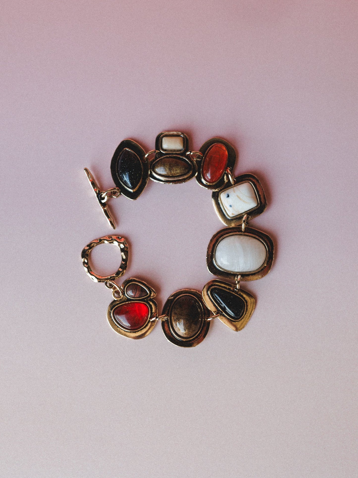 Honey Stone Bracelet - Brown Multi