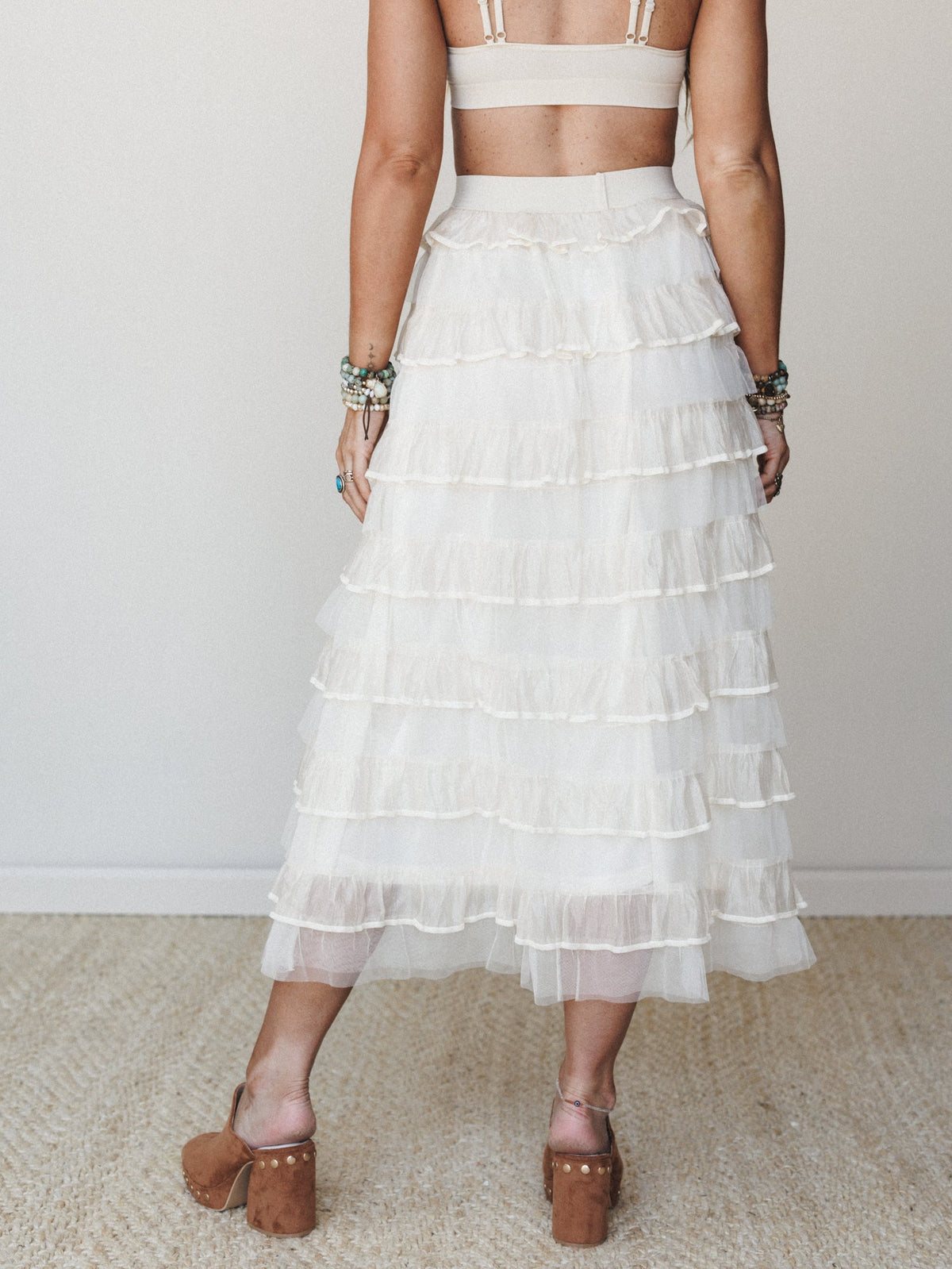 Afternoon Tea Ruffle Skirt - Ivory