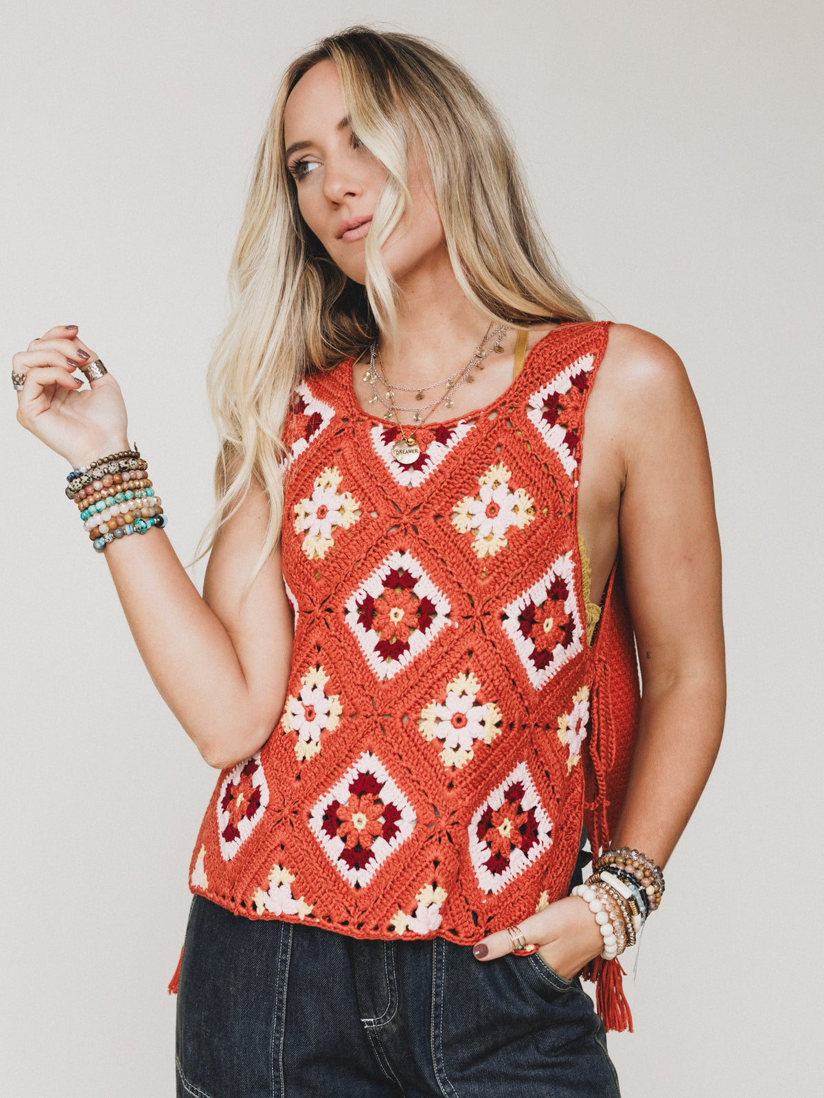 Boho Crush Crochet Top - Rust - Pre Order