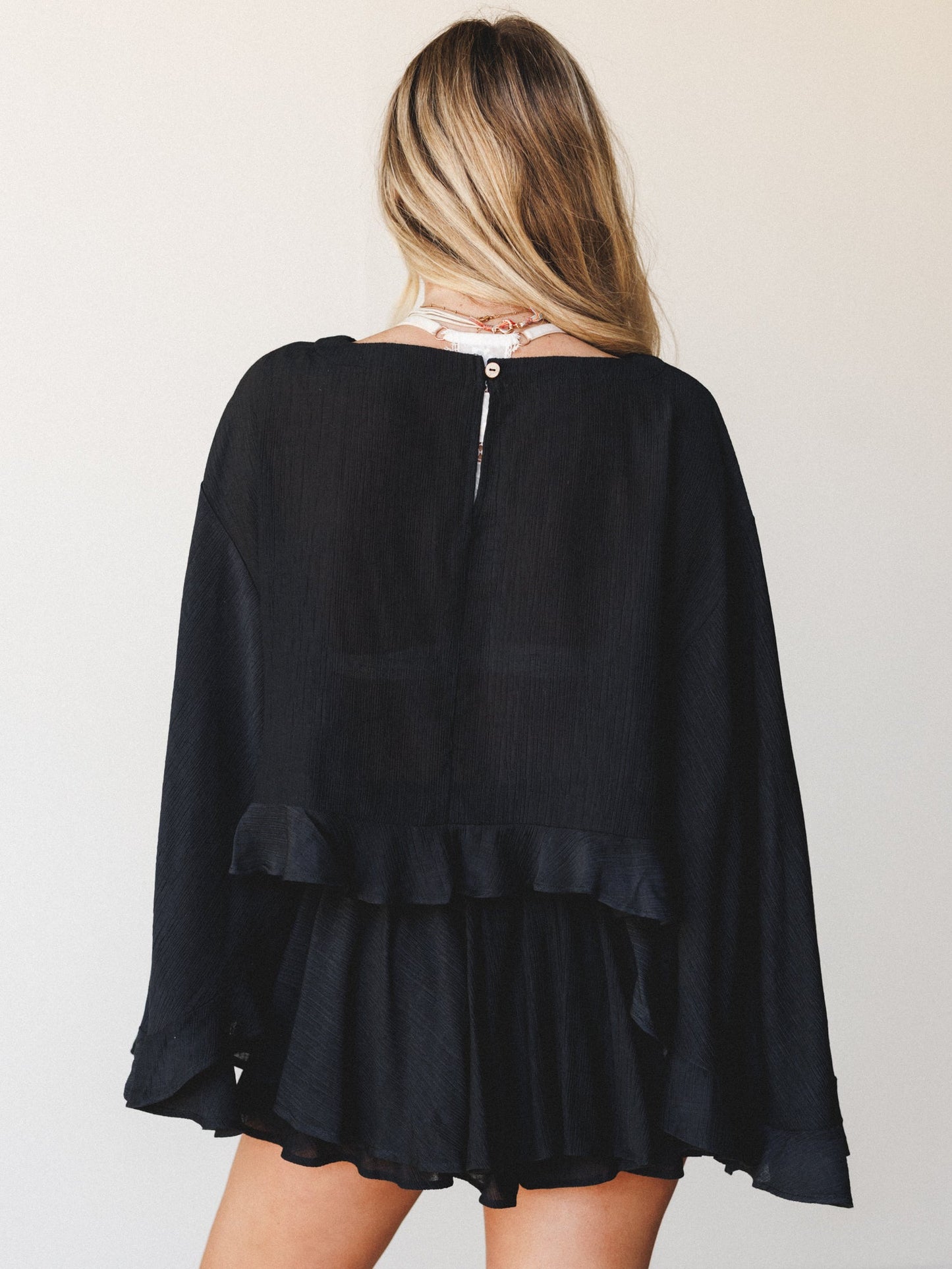 Anaya Poncho - Black