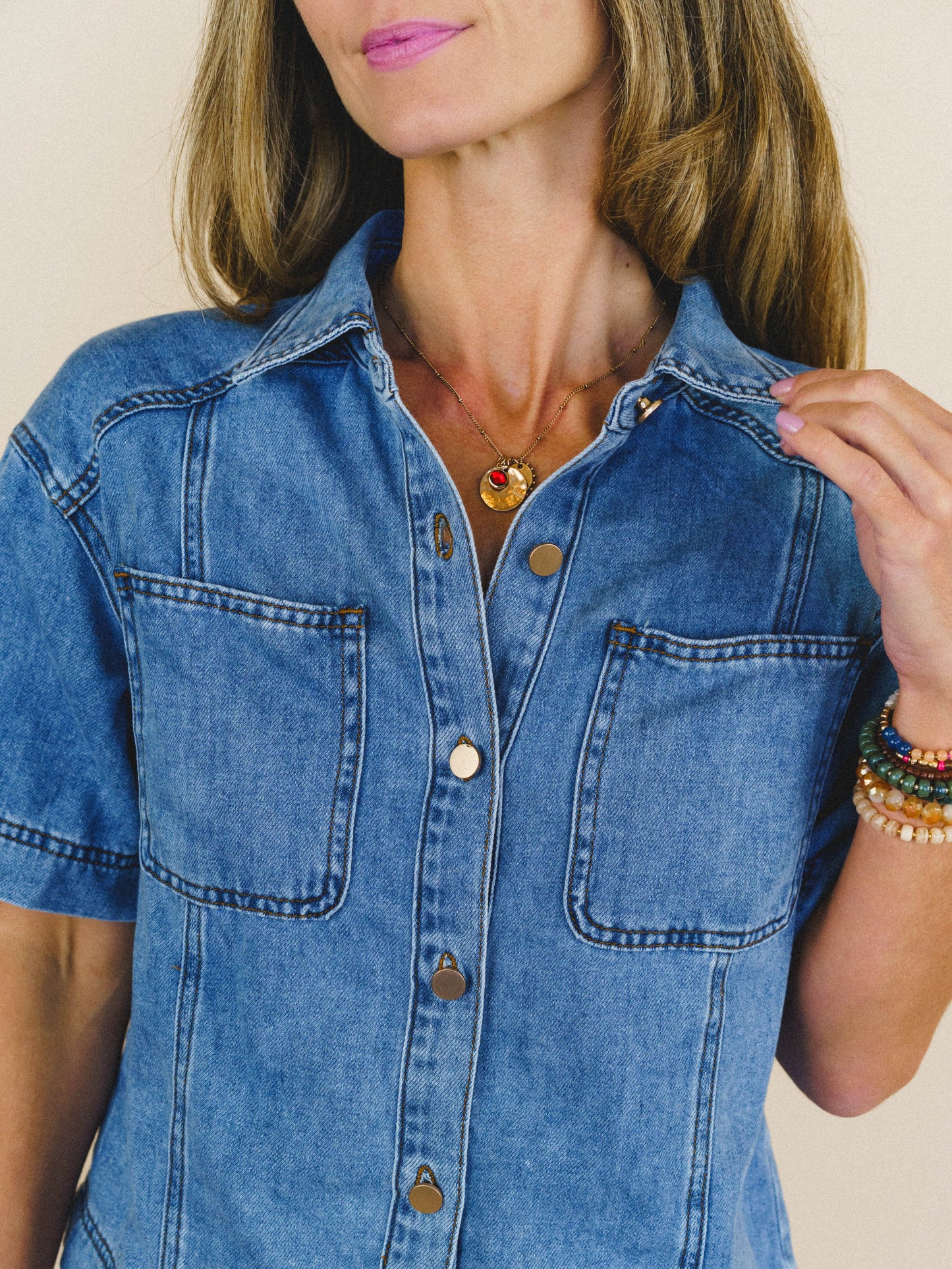 Around Town Denim Set - Cloud Wash