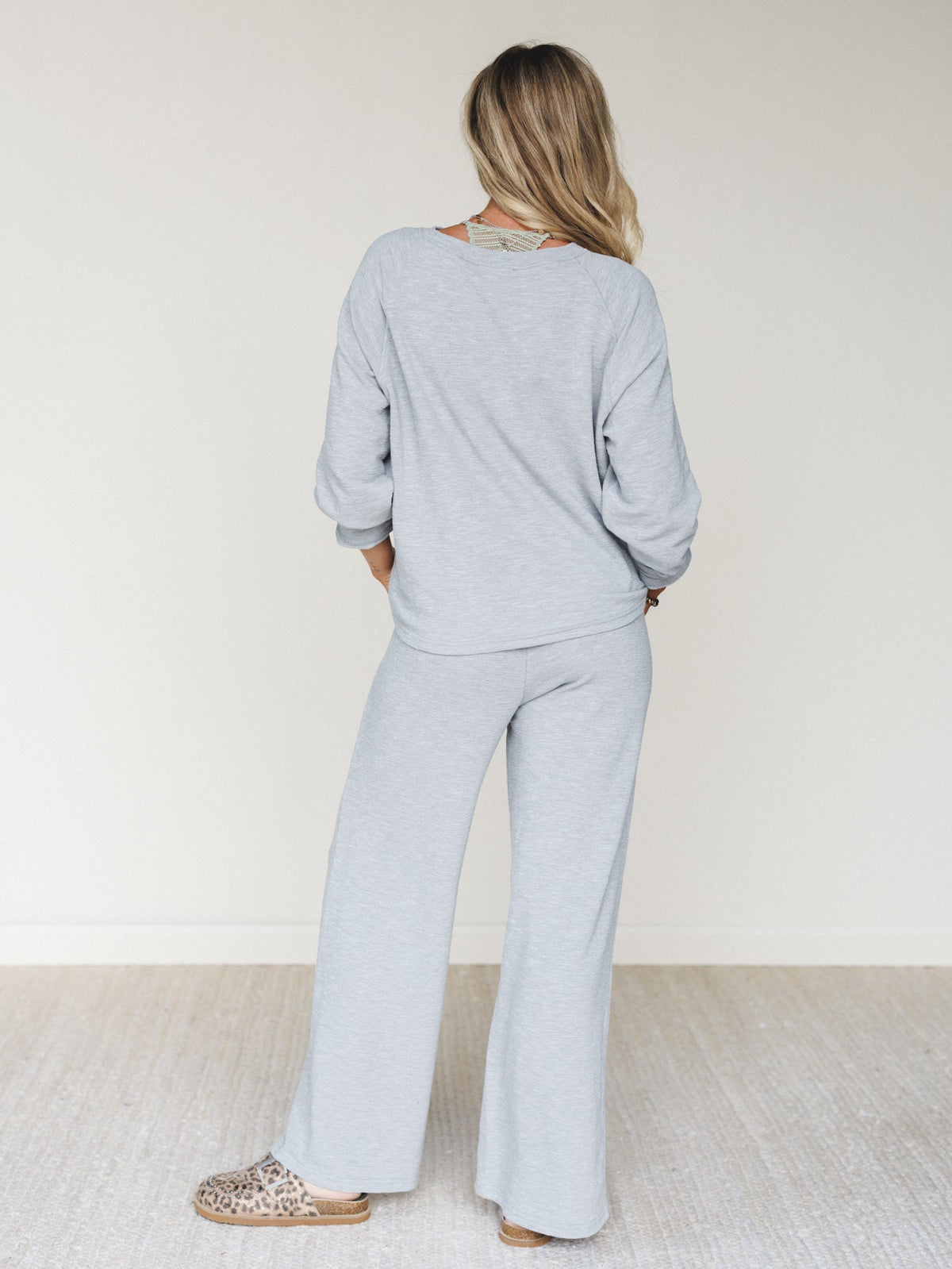Here To Lounge Matching Set - Heather Gray