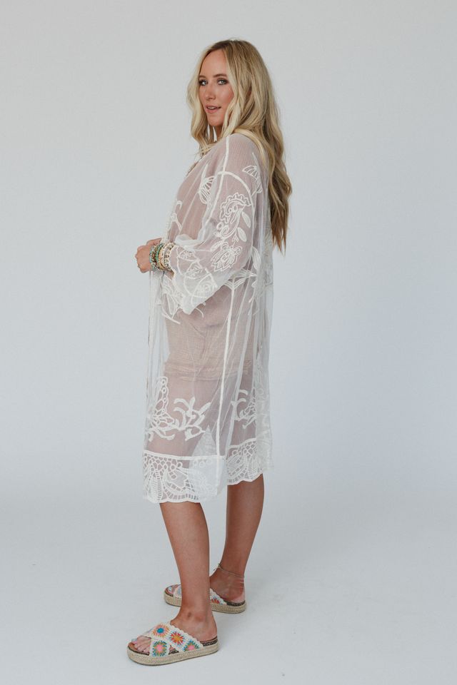 Butterfly Beach Kimono - Ivory