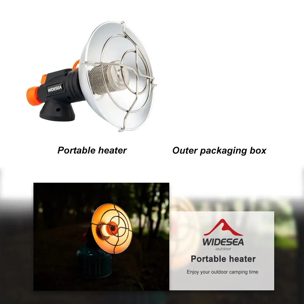 Portable Camping Heater – Stainless Steel Butane Gas Burner, 215g, 16.5cm