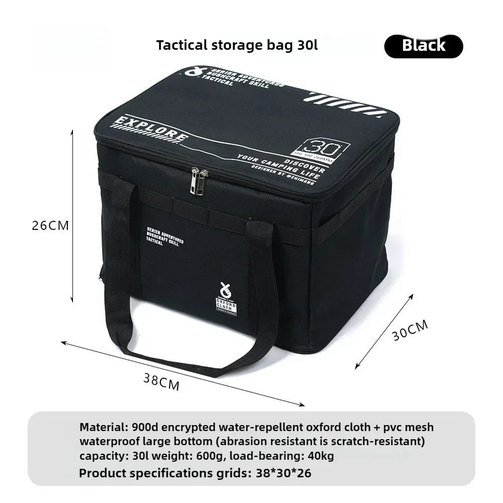 Outdoor folding storage box, picnic camping storage box, tableware, kitchenware, large capacity