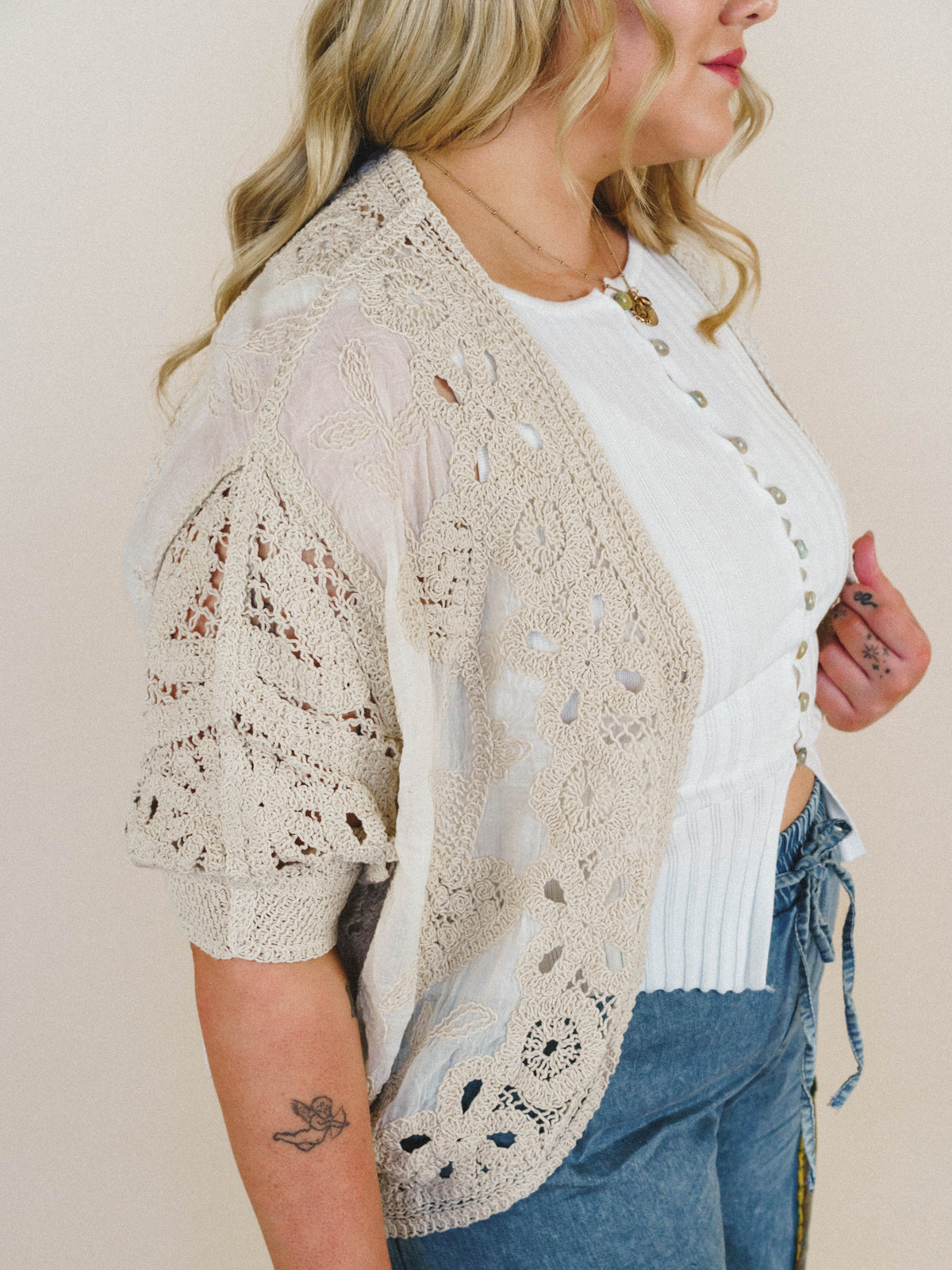 Here's Hoping Cardigan - Natural