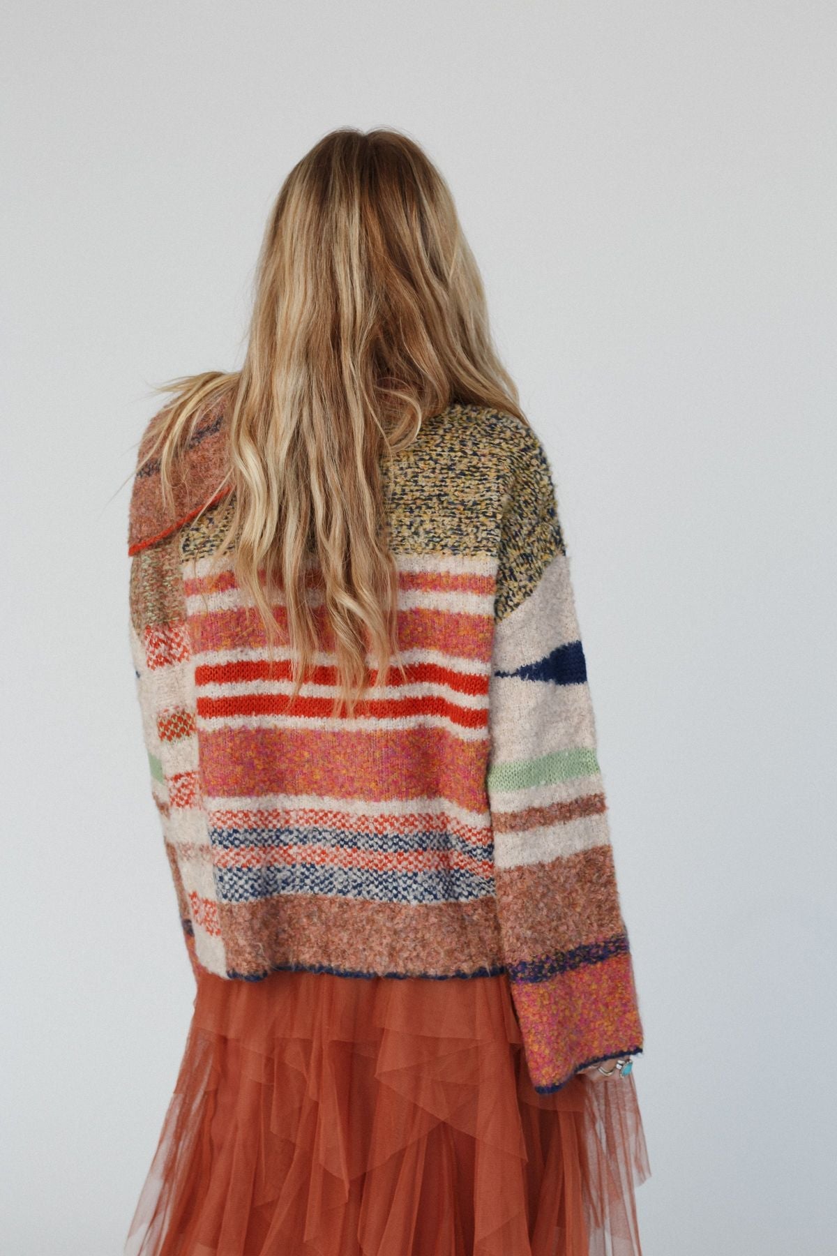 Got To Be Me Striped Sweater - Rust