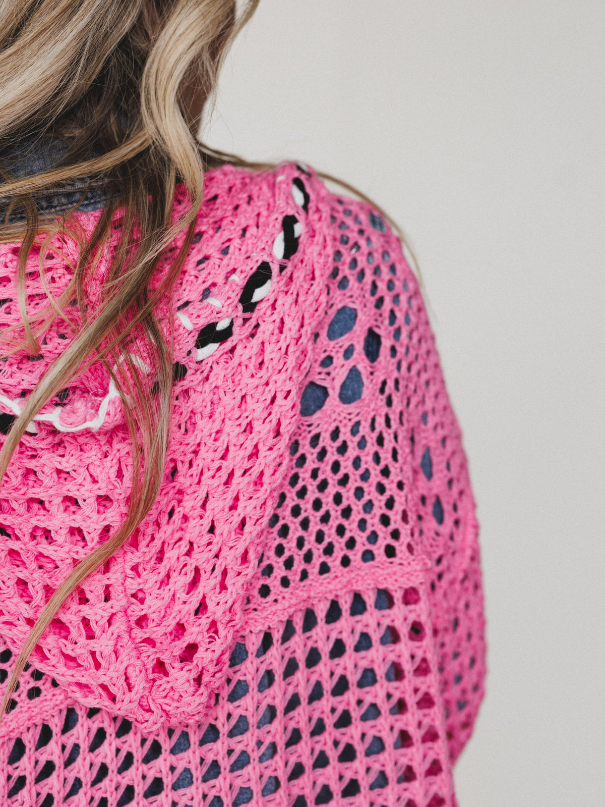 Color Maze Cardigan - Candy Pink