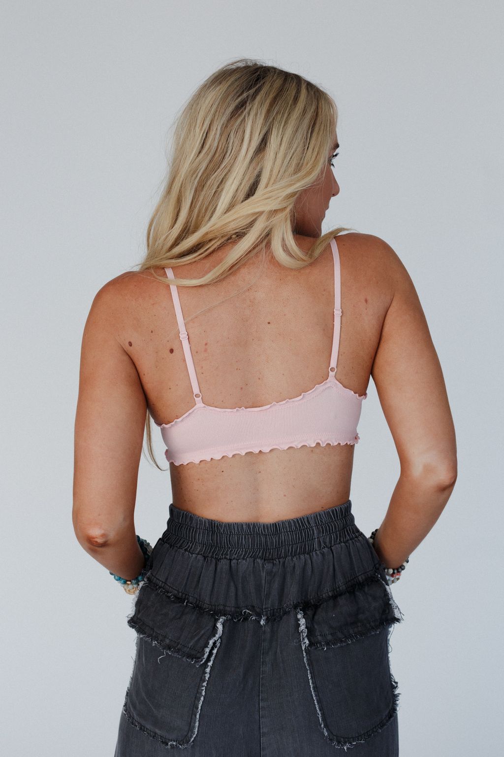 Alix Bow Bralette - Pink