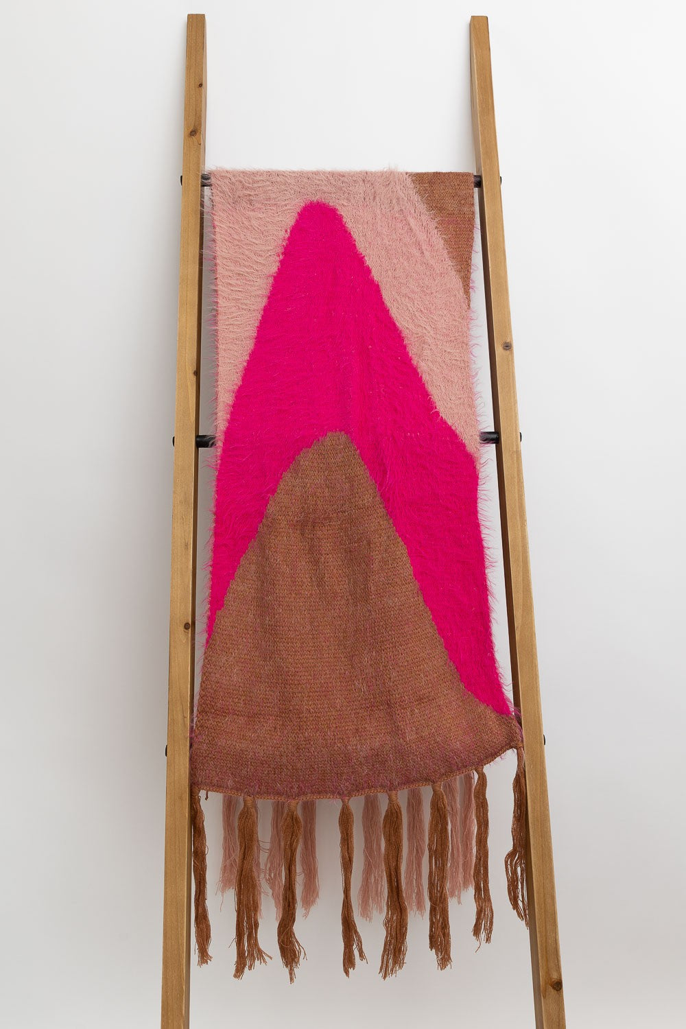 Groovy Swirl Tassel Scarf - Pink