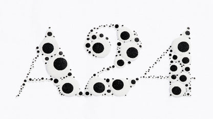 White Googly Eye Puff Print Logo Tee