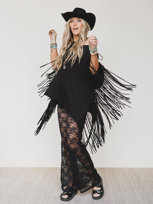 All In Time Lace Pants - Black