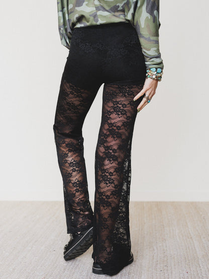 All In Time Lace Pants - Black