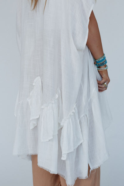 Gwen Ruffle Kimono - Ivory