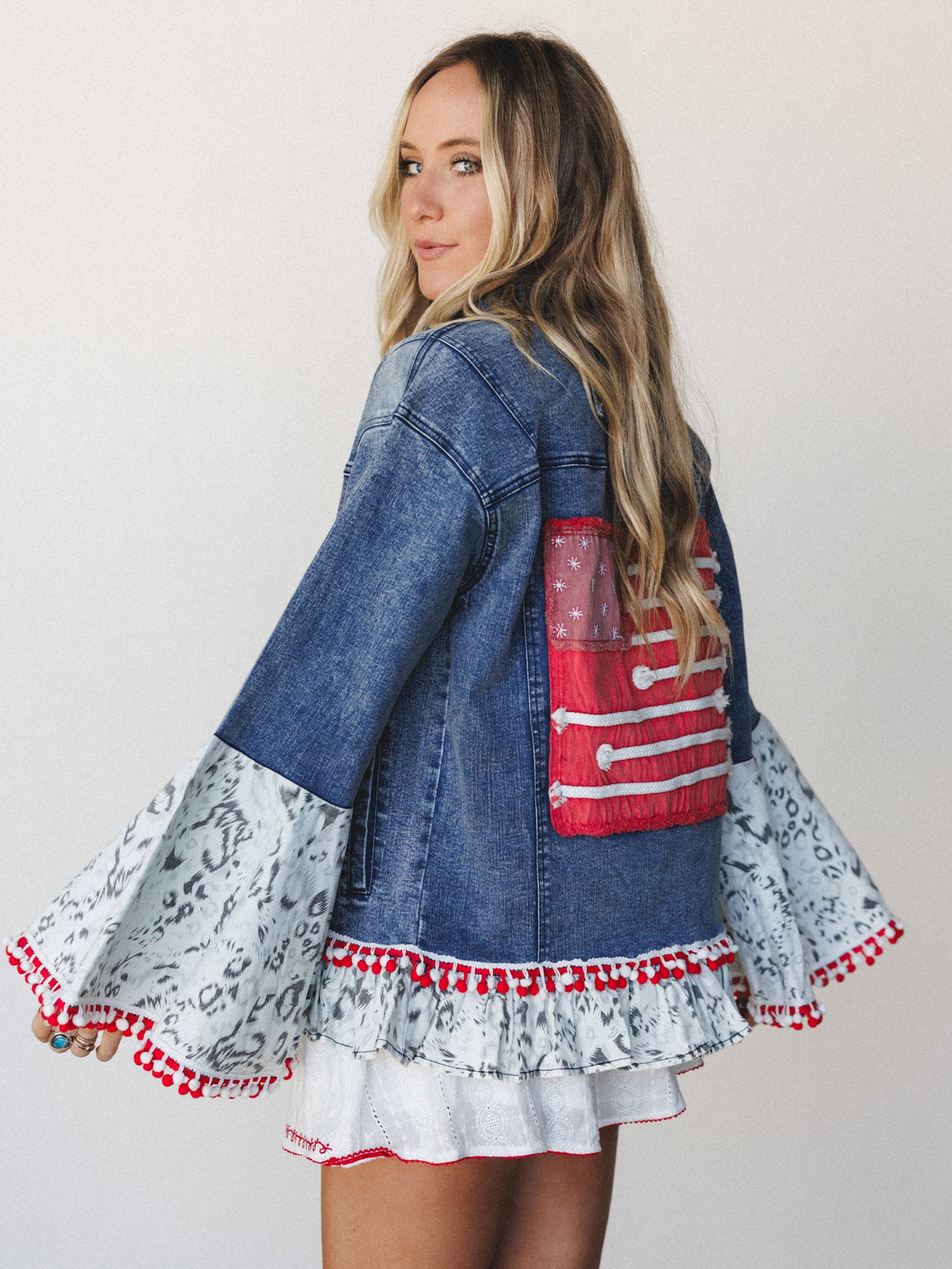 Boho Americana Denim Jacket - Denim