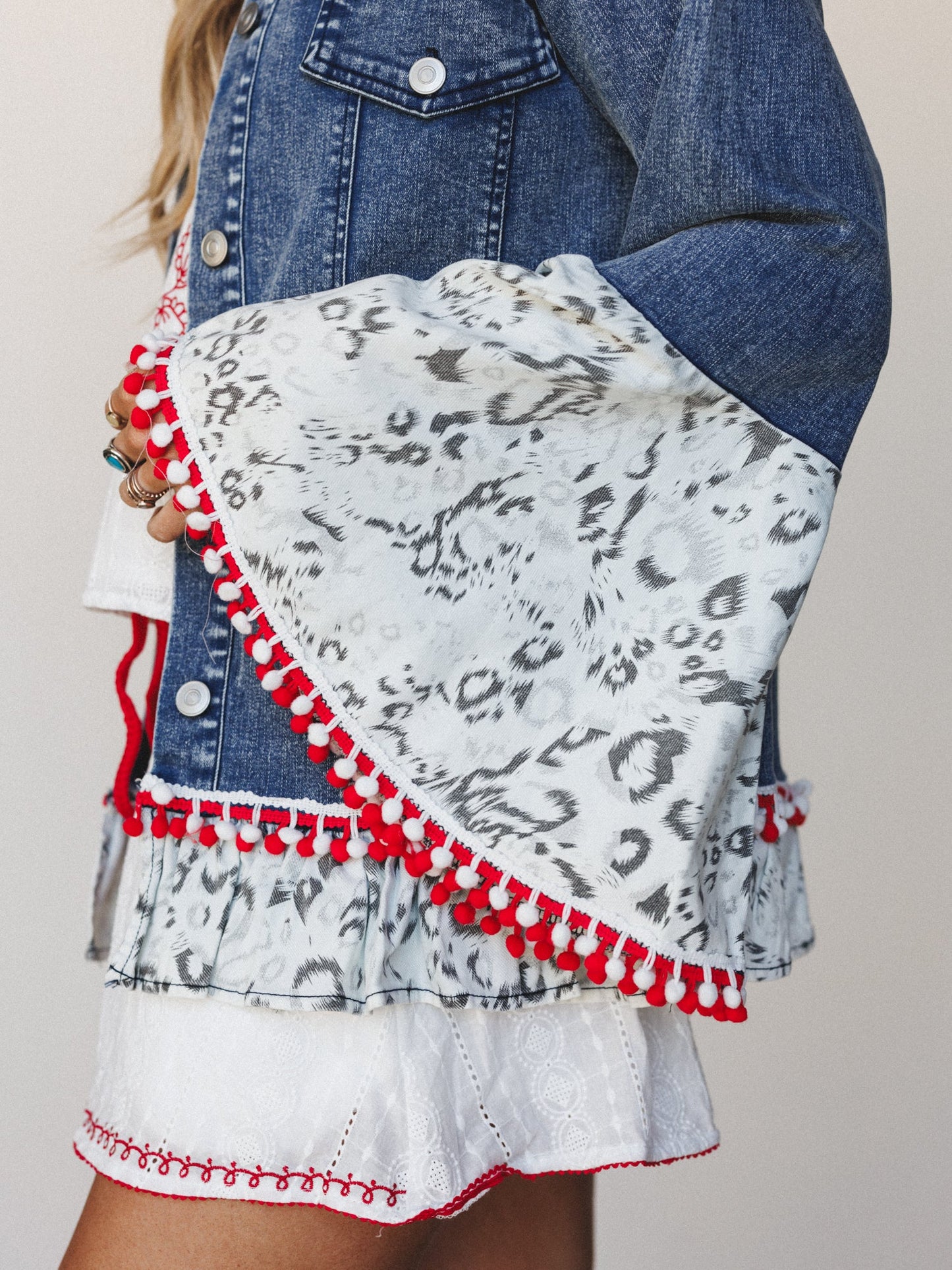 Boho Americana Denim Jacket - Denim