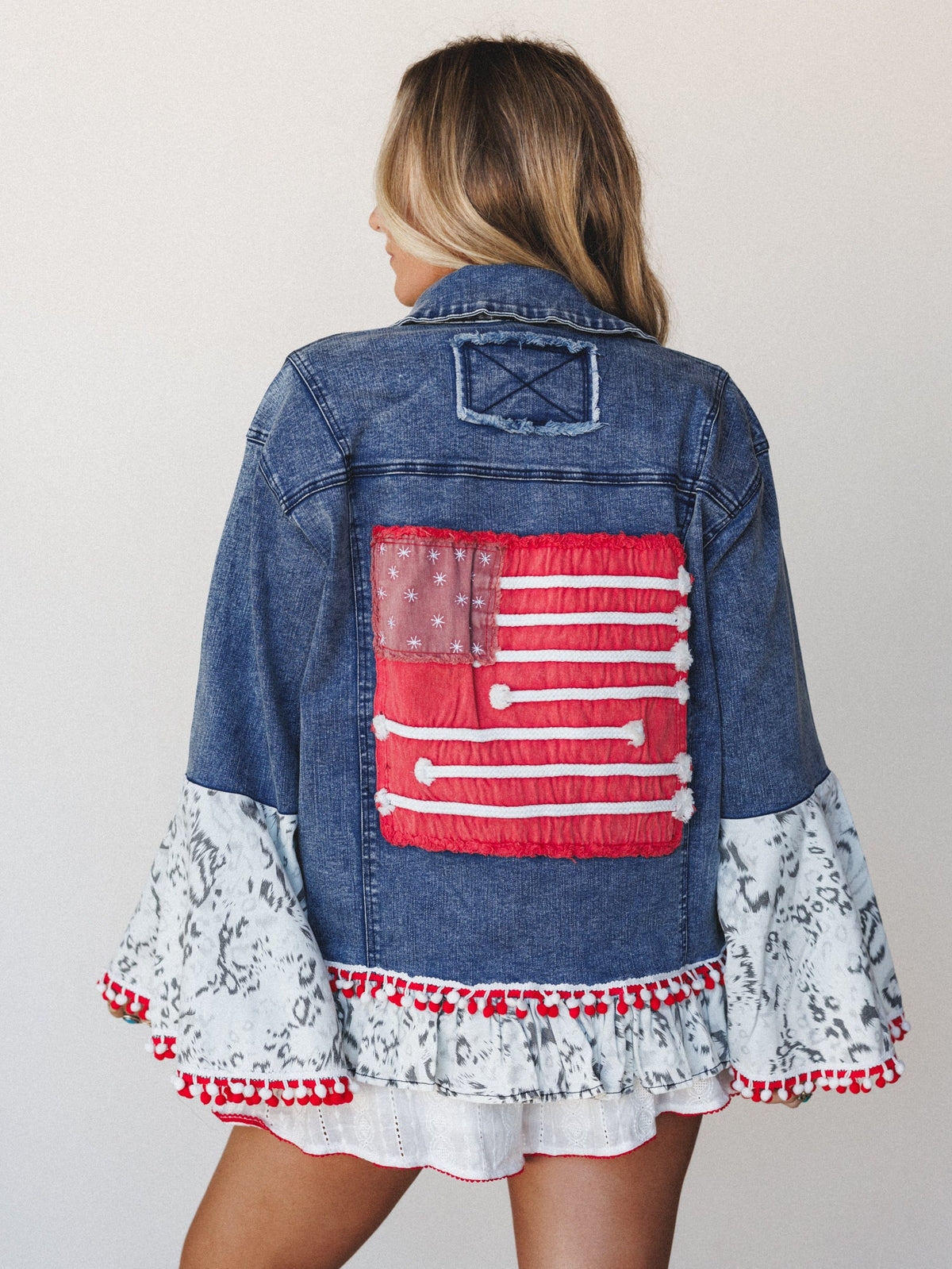 Boho Americana Denim Jacket - Denim