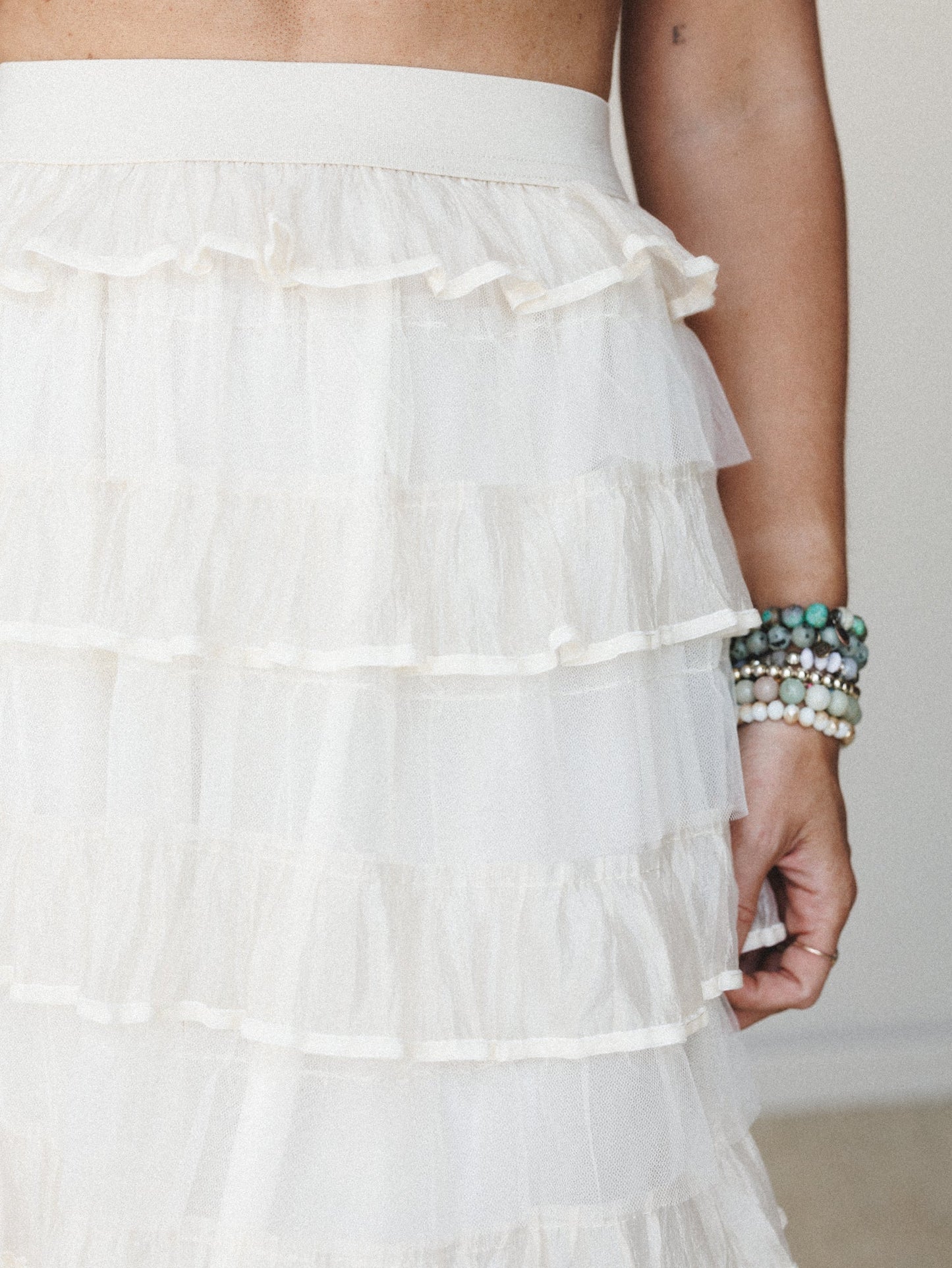 Afternoon Tea Ruffle Skirt - Ivory