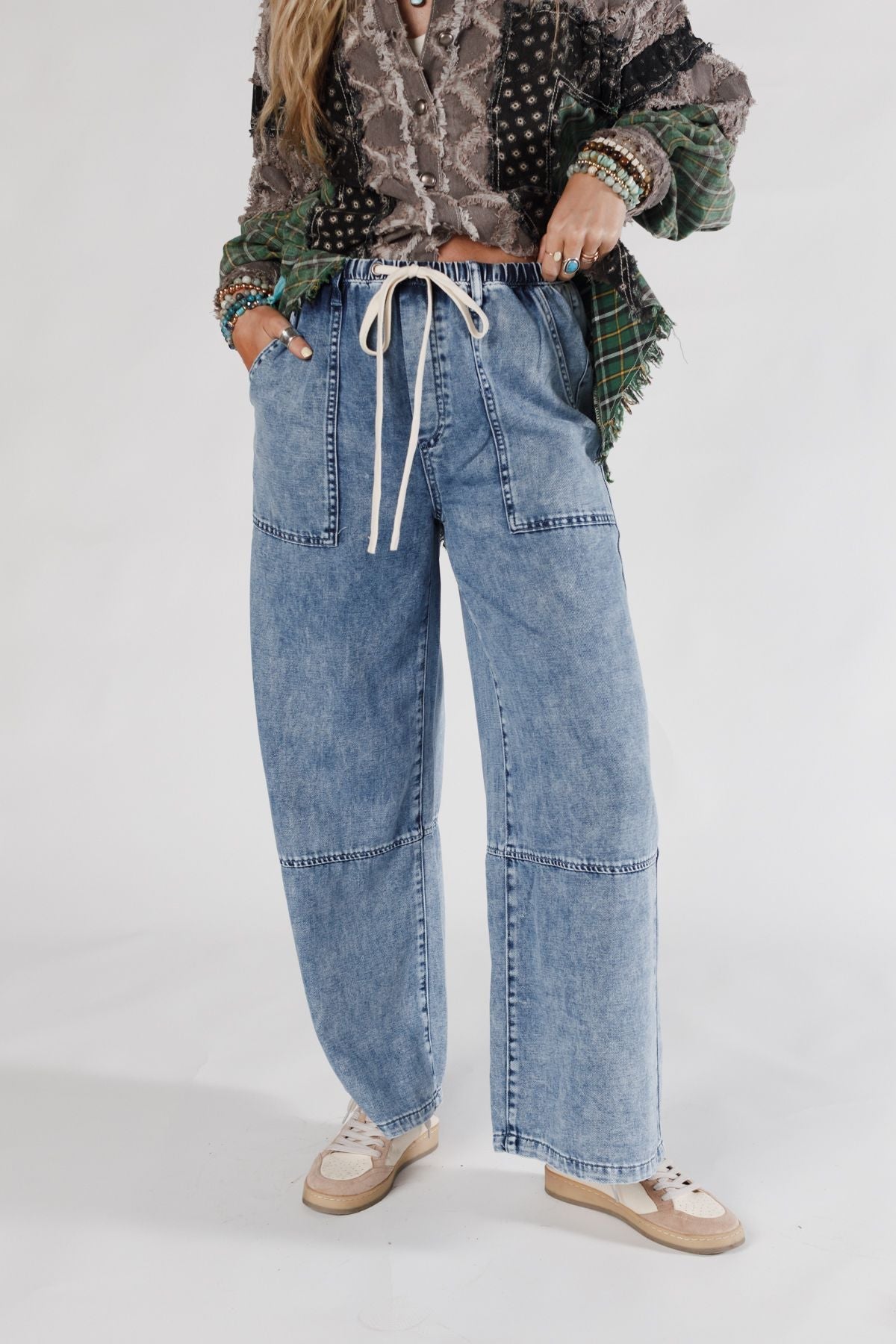 Highway Dreamers Wide Leg Pants - Denim