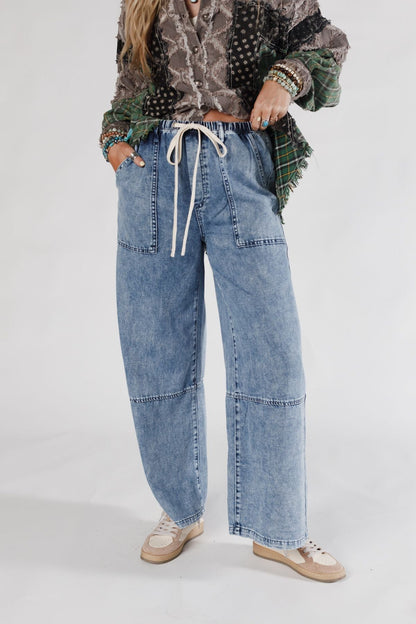 Highway Dreamers Wide Leg Pants - Denim