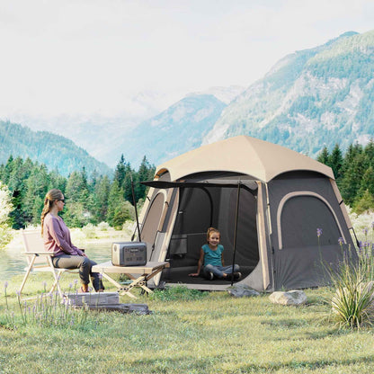 Instant Pop-Up Camping Tent – 4 Person Waterproof Dome Tent with Vestibule & Rainfly