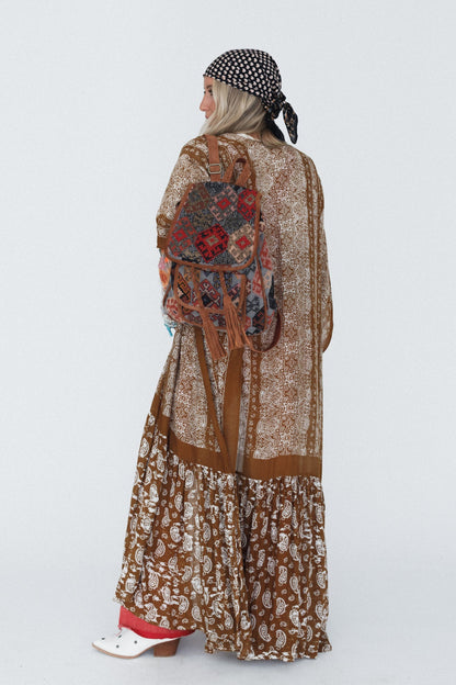 Bohemian Bordeaux Backpack - Red