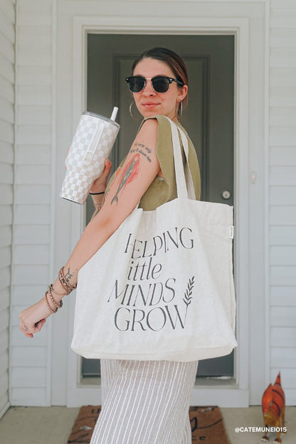 Grow Together Canvas Tote - Natural