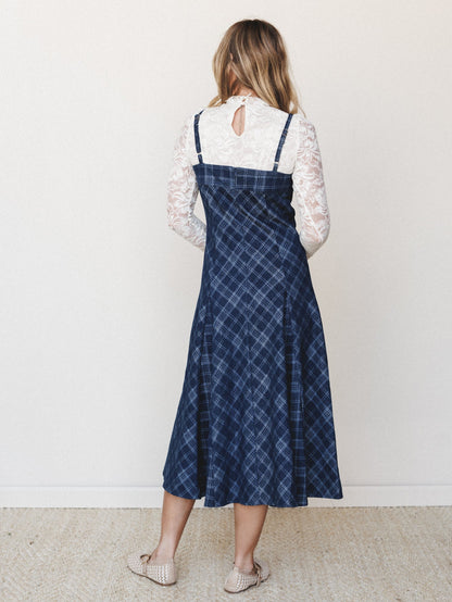 Country Fair Dress - Dark Denim