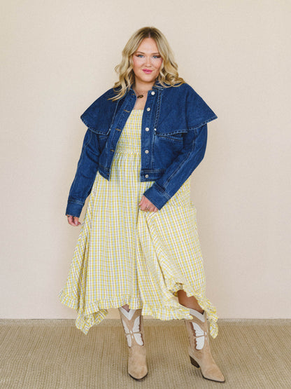 Heroine Harmony Removeable Cape Denim Jacket - Denim
