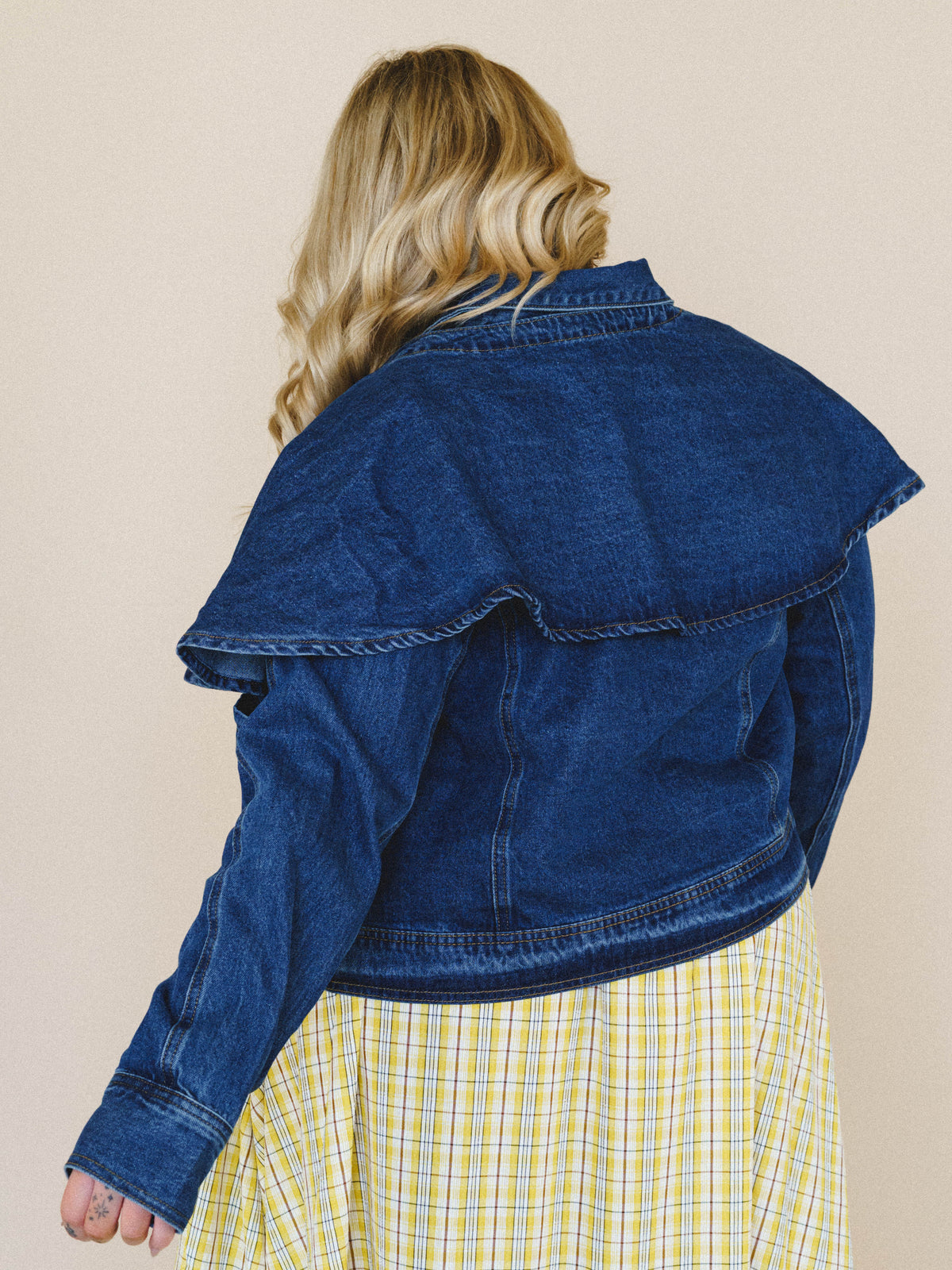 Heroine Harmony Removeable Cape Denim Jacket - Denim