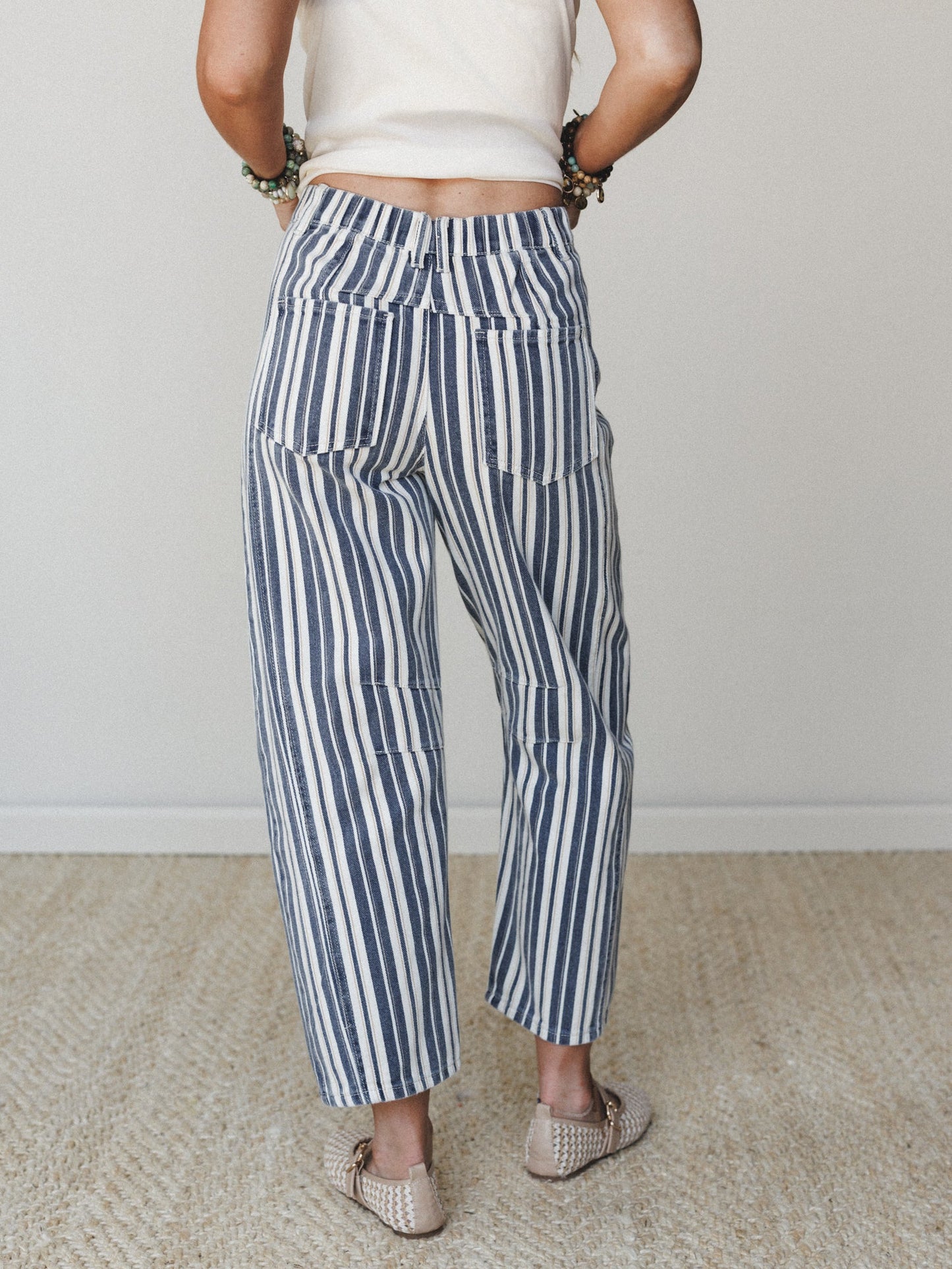 Boardwalk Stripe Pants - Navy Stripe