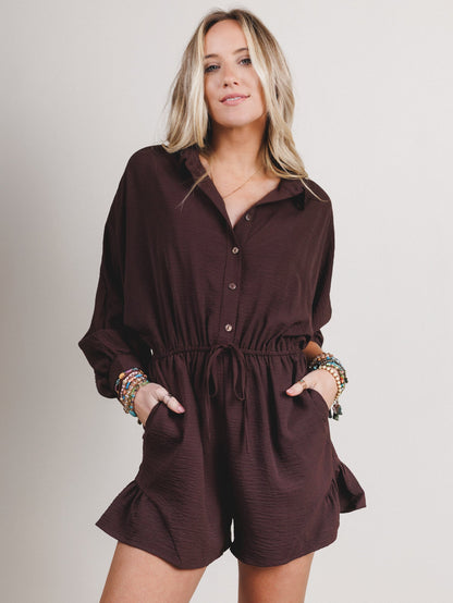 Everyday Joy Romper - Chocolate