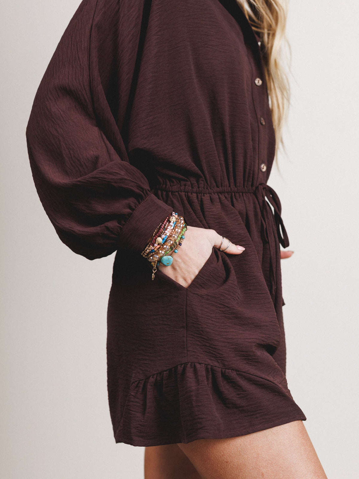 Everyday Joy Romper - Chocolate