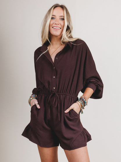 Everyday Joy Romper - Chocolate