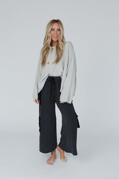 Got You Covered Drop Shoulder Pullover - Ash