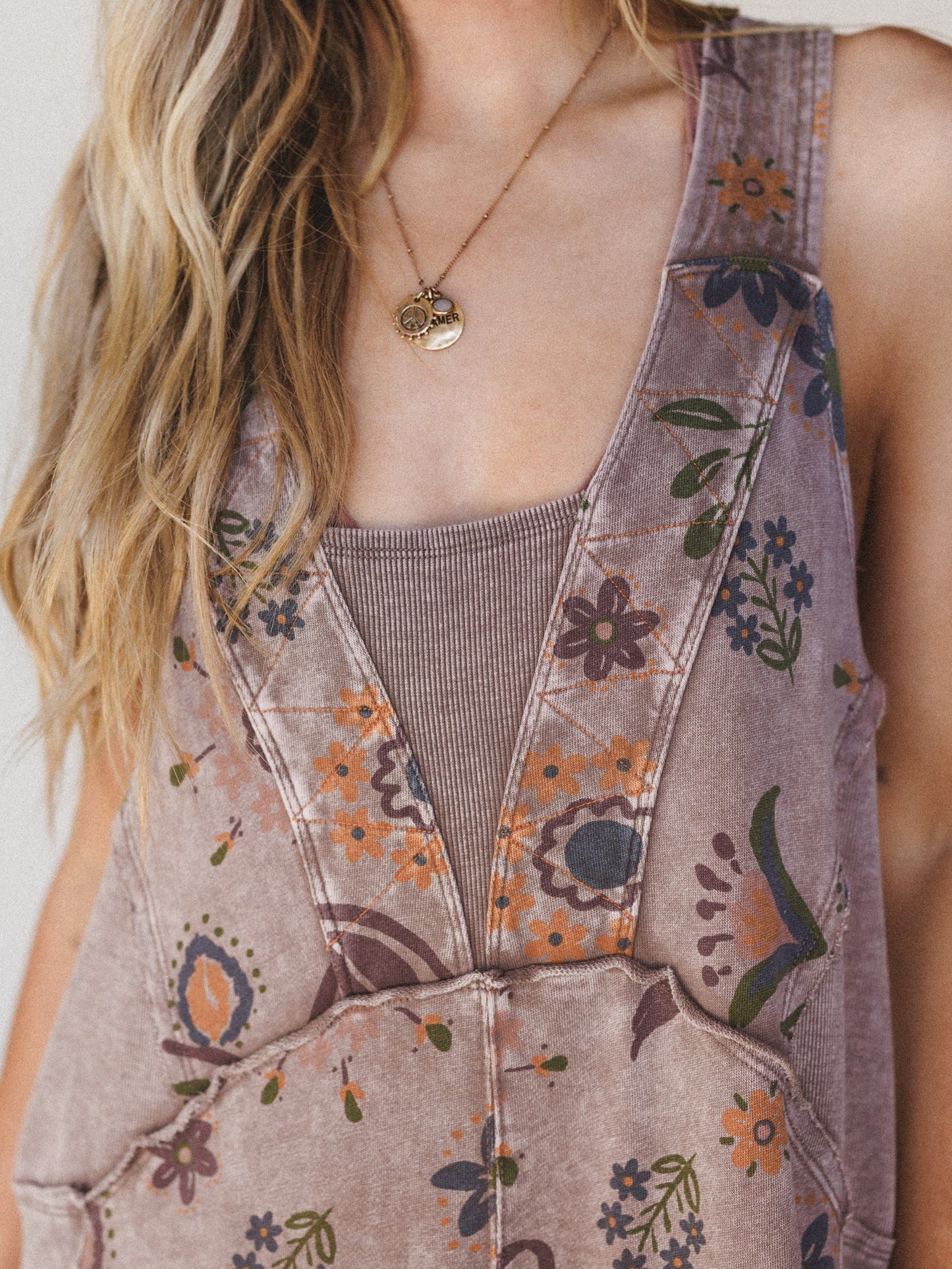 Floral Daylight Jumpsuit - Mocha
