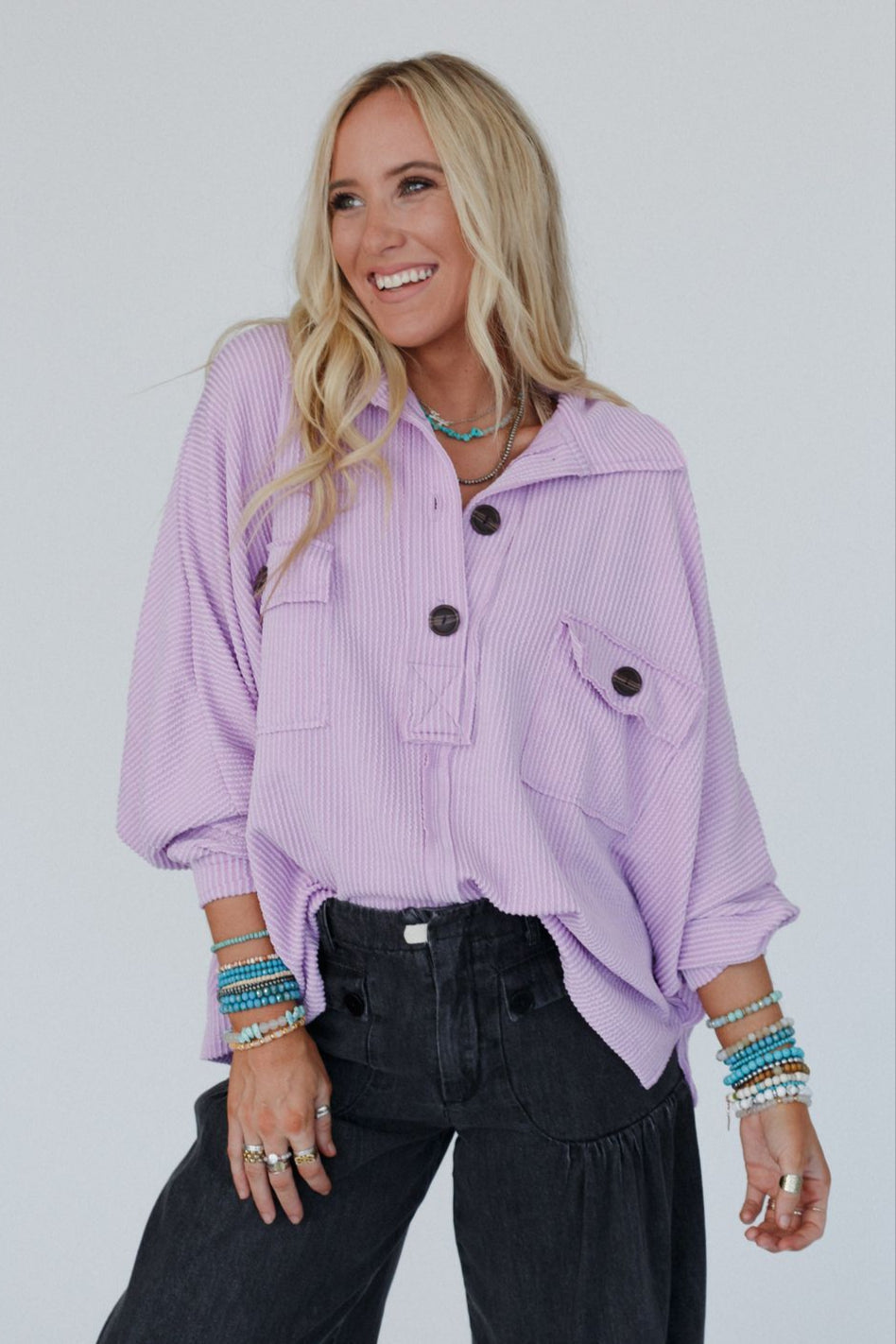 Color My World Oversized Top - Lilac