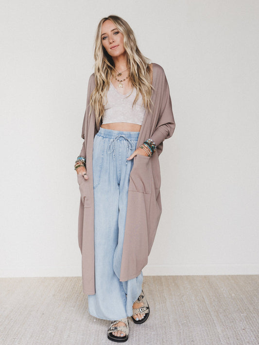 Harper Duster Dress - Mushroom