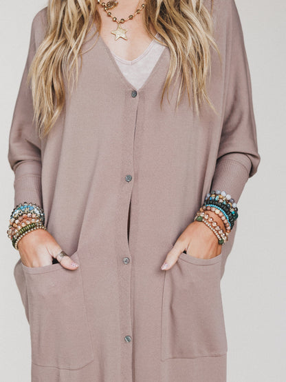Harper Duster Dress - Mushroom