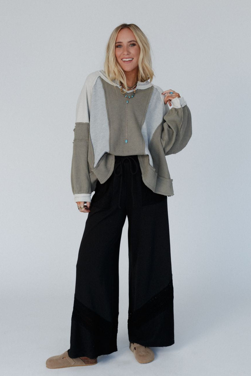 Ashley Color Block Top - Gray