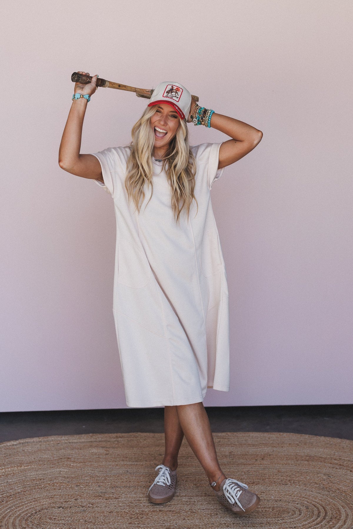 Coastal Mirage Maxi Dress - Cream
