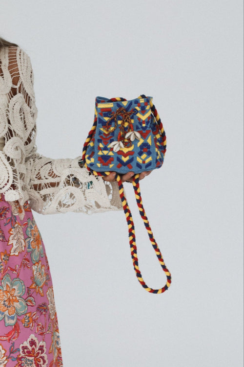 Holden Denim Embroidered Bag - Denim