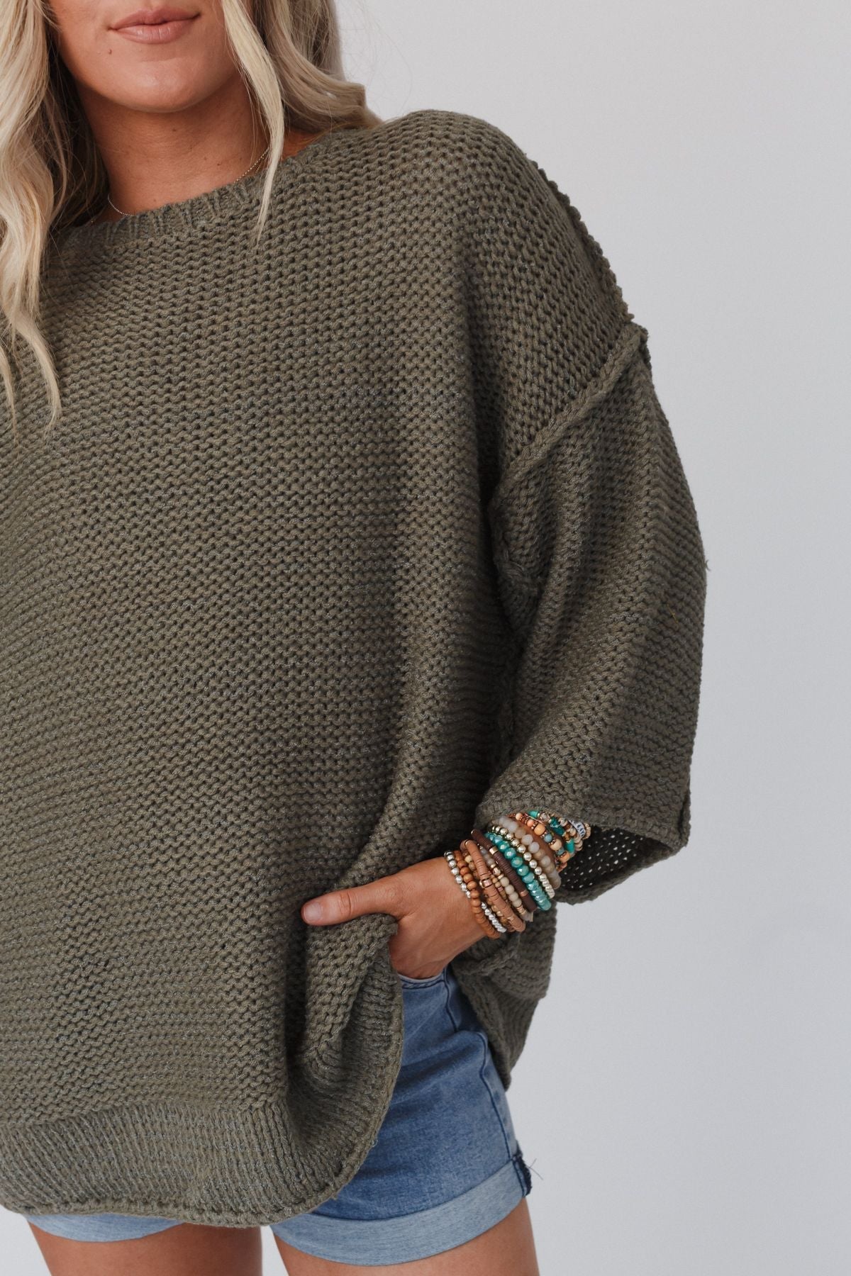 Crisp Air Sweater - Olive