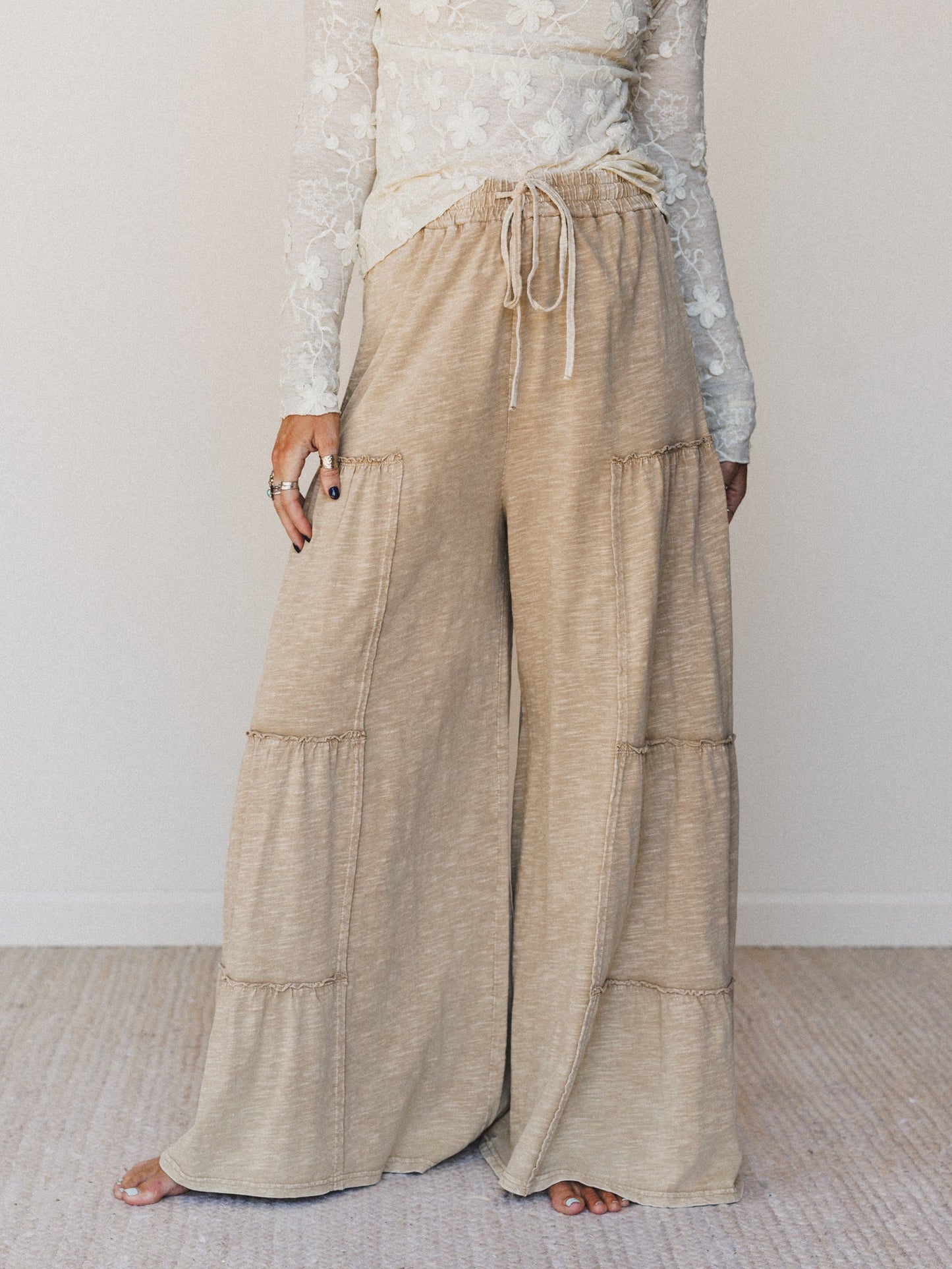 Everyday Adventure Tiered Pants - Tan
