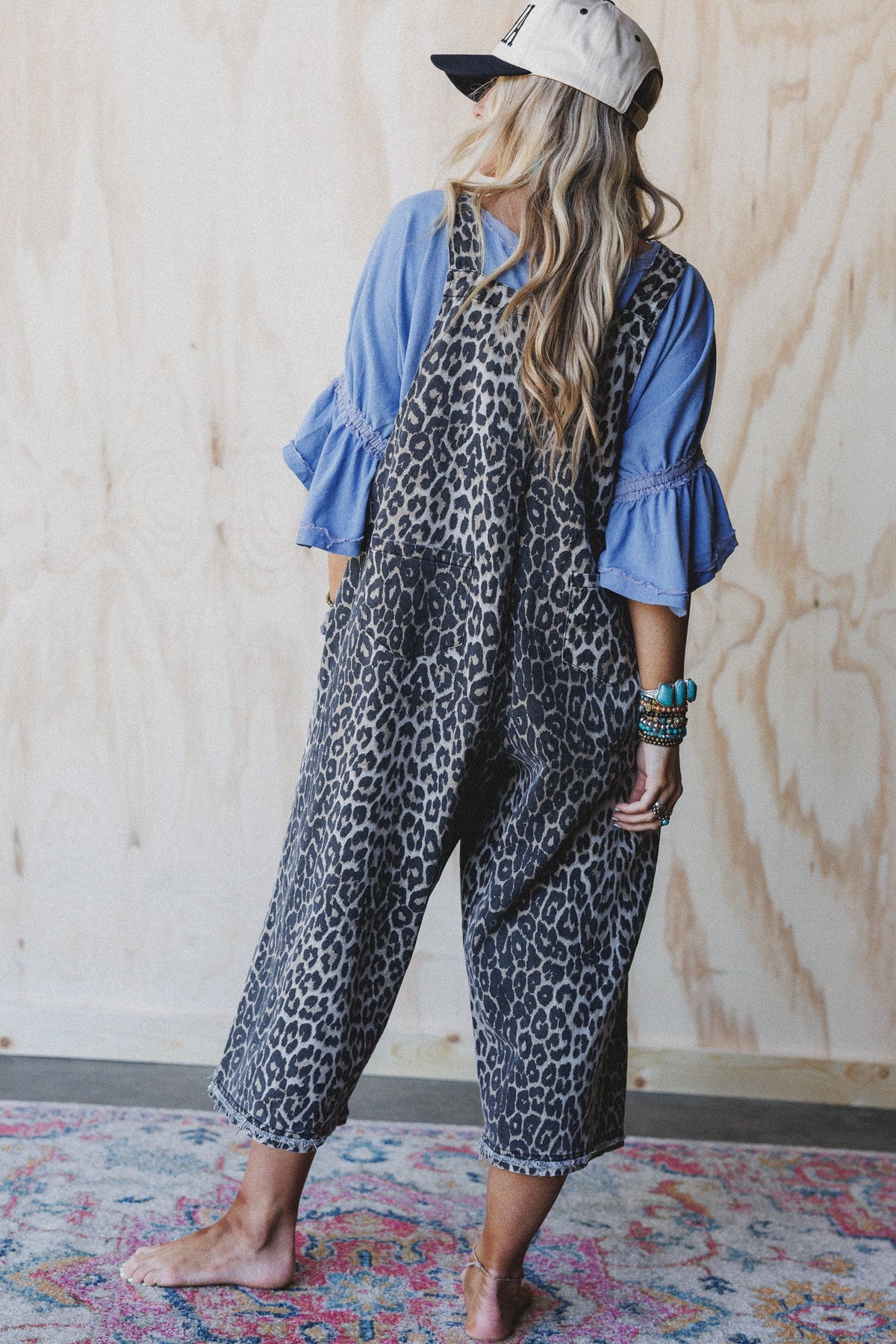 High Hopes Leopard Print Overalls - Ash Leopard