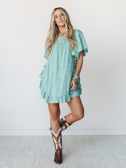 Goldie Floral Romper - Sage