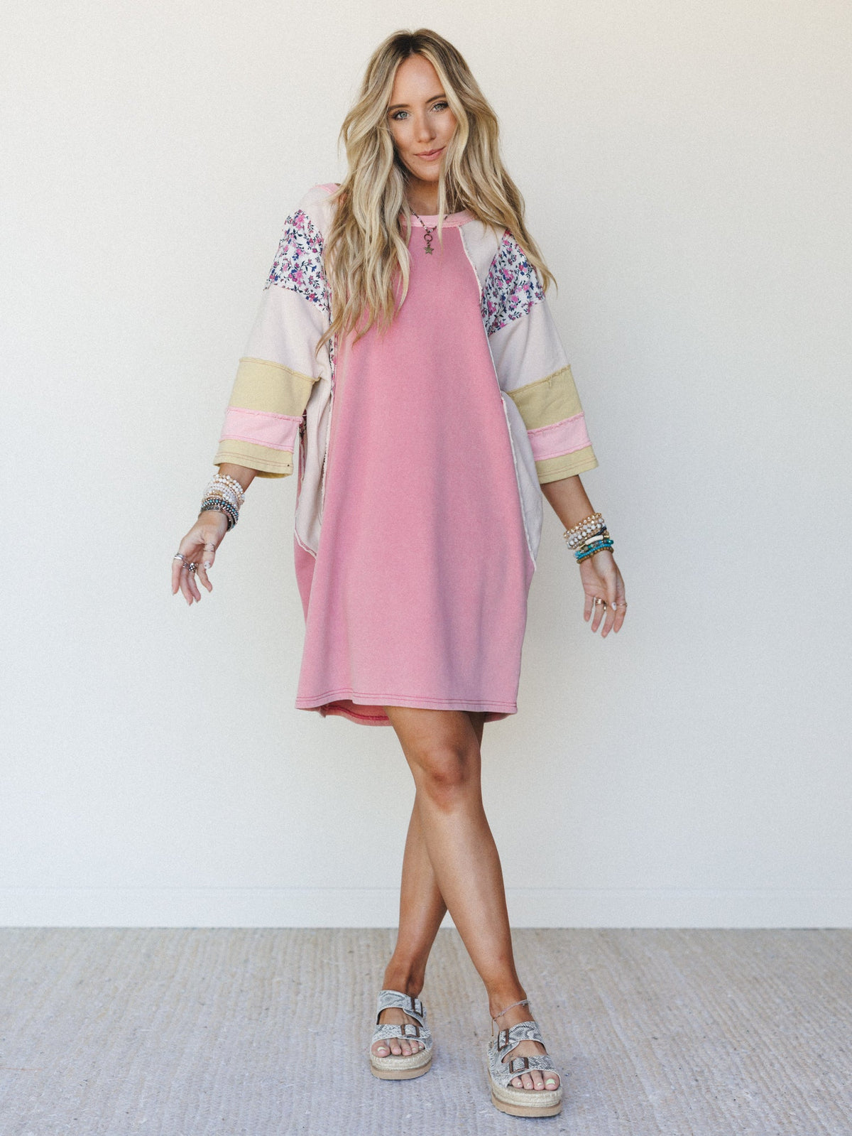 Endlessly Yours Terry Knit Dress - Rose