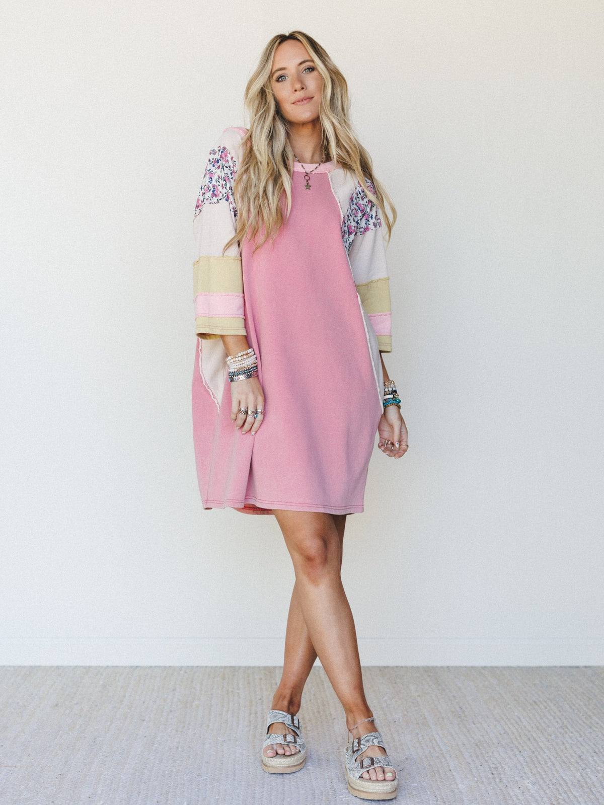 Endlessly Yours Terry Knit Dress - Rose