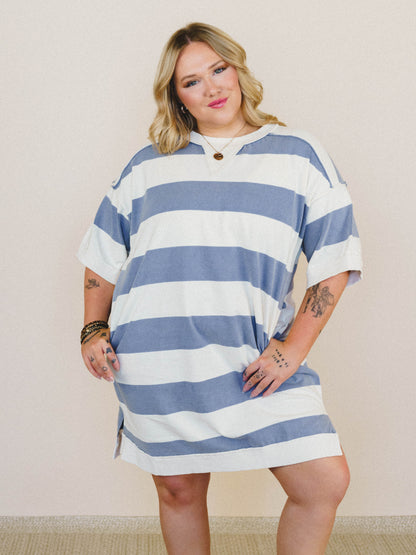 Bright Idea Tee Dress
 - Blue